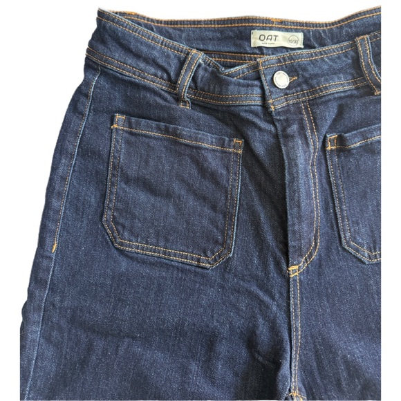 OAT‎ New York Dark Wash Wide Flare Jeans Size 10 - Picture 6 of 7